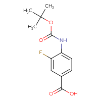 Chemical structure of 4-{[(tert-butoxy)carbonyl]amino}-3-fluorobenzoic acid - CSSB00011822731