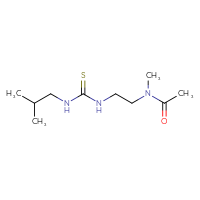 Chemical structure of N-methyl-N-(2-{[(2-methylpropyl)carbamothioyl]amino}ethyl)acetamide - CSSB20992730792