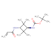 Chemical structure of tert-butyl N-[(1r,3r)-2,2,4,4-tetramethyl-3-(prop-2-enamido)cyclobutyl]carbamate - CSMB20949023474