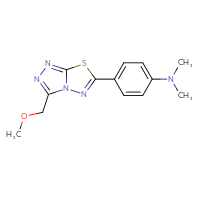 Chemical structure of 4-[3-(methoxymethyl)-[1,2,4]triazolo[3,4-b][1,3,4]thiadiazol-6-yl]-N,N-dimethylaniline - CSSB00121636981