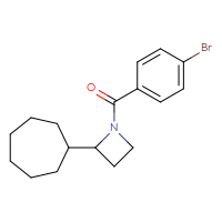 Chemical structure of 1-(4-bromobenzoyl)-2-cycloheptylazetidine - CSSB01145548453