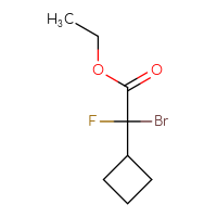 Chemical structure of ethyl 2-bromo-2-cyclobutyl-2-fluoroacetate - CSSB14869110762