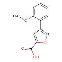 Chemical structure of 3-(2-methoxyphenyl)-1,2-oxazole-5-carboxylic acid - CSSB00011256027