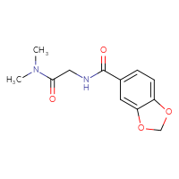 Chemical structure of 2-[(2H-1,3-benzodioxol-5-yl)formamido]-N,N-dimethylacetamide - CSSB00061286194