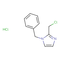 Chemical structure of 1-benzyl-2-(chloromethyl)-1H-imidazole hydrochloride - CSSB00000737110