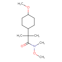 Chemical structure of N-methoxy-2-(4-methoxycyclohexyl)-N,2-dimethylpropanamide - CSSB21151591486