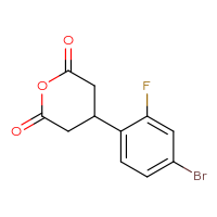 Chemical structure of 4-(4-bromo-2-fluorophenyl)oxane-2,6-dione - CSSB00103077401