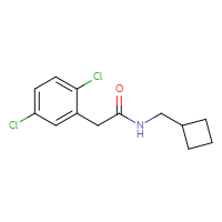 Chemical structure of N-(cyclobutylmethyl)-2-(2,5-dichlorophenyl)acetamide - CSSB01999119835