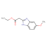 Chemical structure of ethyl 2-(5-methoxy-1H-1,3-benzodiazol-2-yl)acetate - CSSB00006010498