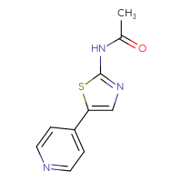 Chemical structure of N-[5-(pyridin-4-yl)-1,3-thiazol-2-yl]acetamide - CSSB00010520843