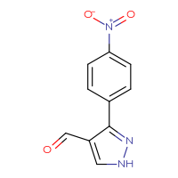 Chemical structure of 3-(4-nitrophenyl)-1H-pyrazole-4-carbaldehyde - CSSB00011247601