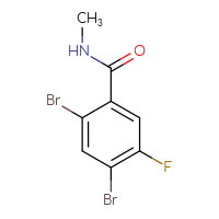 Chemical structure of 2,4-dibromo-5-fluoro-N-methylbenzamide - CSSB14922403921
