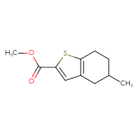 Chemical structure of methyl 5-methyl-4,5,6,7-tetrahydro-1-benzothiophene-2-carboxylate - CSSB00000148419