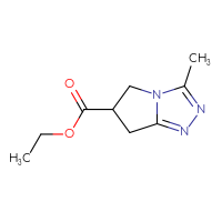 Chemical structure of ethyl 3-methyl-5H,6H,7H-pyrrolo[2,1-c][1,2,4]triazole-6-carboxylate - CSSB00032019445