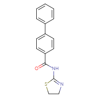 Chemical structure of N-(4,5-dihydro-1,3-thiazol-2-yl)-[1,1'-biphenyl]-4-carboxamide - CSSB00026371801