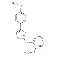 Chemical structure of N-(2-methoxyphenyl)-4-(4-methoxyphenyl)-1,3-thiazol-2-amine - CSSB00121731161