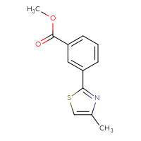 Chemical structure of methyl 3-(4-methyl-1,3-thiazol-2-yl)benzoate - CSSB00000763173