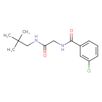 Chemical structure of 2-[(3-chlorophenyl)formamido]-N-(2,2-dimethylpropyl)acetamide - CSSB02017952142