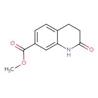 Chemical structure of methyl 2-oxo-1,2,3,4-tetrahydroquinoline-7-carboxylate - CSSB00010496931