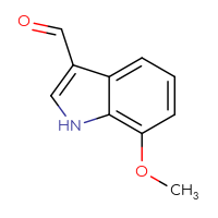 Chemical structure of 7-methoxy-1H-indole-3-carbaldehyde - CSSB00000079578