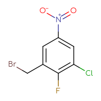 Chemical structure of 1-(bromomethyl)-3-chloro-2-fluoro-5-nitrobenzene - CSSB00021570442