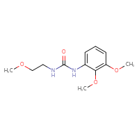Chemical structure of 1-(2,3-dimethoxyphenyl)-3-(2-methoxyethyl)urea - CSSB02003004506