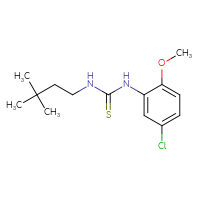 Chemical structure of 1-(5-chloro-2-methoxyphenyl)-3-(3,3-dimethylbutyl)thiourea - CSSB02020256889