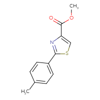 Chemical structure of methyl 2-(4-methylphenyl)-1,3-thiazole-4-carboxylate - CSSB00000204362