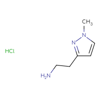 Chemical structure of 2-(1-methyl-1H-pyrazol-3-yl)ethan-1-amine hydrochloride - CSSB06835377547
