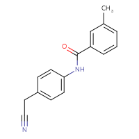 Chemical structure of N-[4-(cyanomethyl)phenyl]-3-methylbenzamide - CSSB00043776279