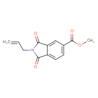 Chemical structure of methyl 1,3-dioxo-2-(prop-2-en-1-yl)-2,3-dihydro-1H-isoindole-5-carboxylate - CSSB00103755989