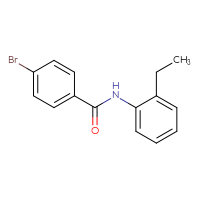 Chemical structure of 4-bromo-N-(2-ethylphenyl)benzamide - CSSB00000581305