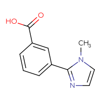 Chemical structure of 3-(1-methyl-1H-imidazol-2-yl)benzoic acid - CSSB00011961881