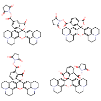 Chemical structure of 2,5-dioxopyrrolidin-1-yl 3-oxo-3H-3'-oxa-9',23'-diazaspiro[2-benzofuran-1,16'-heptacyclo[17.7.1.1⁵,⁹.0²,¹⁷.0⁴,¹⁵.0²³,²⁷.0¹³,²⁸]octacosane]-1',4',13'(28'),14',17',19'(27')-hexaene-4-carboxylate; 2,5-dioxopyrrolidin-1-yl 3-oxo-3H-3'-oxa-9',23'-diazaspiro[2-benzofuran-1,16'-heptacyclo[17.7.1.1⁵,⁹.0²,¹⁷.0⁴,¹⁵.0²³,²⁷.0¹³,²⁸]octacosane]-1',4',13'(28'),14',17',19'(27')-hexaene-5-carboxylate; 2,5-dioxopyrrolidin-1-yl 3-oxo-3H-3'-oxa-9',23'-diazaspiro[2-benzofuran-1,16'-heptacyclo[17.7.1.1⁵,⁹.0²,¹⁷.0⁴,¹⁵.0²³,²⁷.0¹³,²⁸]octacosane]-1',4',13'(28'),14',17',19'(27')-hexaene-6-carboxylate; 2,5-dioxopyrrolidin-1-yl 3-oxo-3H-3'-oxa-9',23'-diazaspiro[2-benzofuran-1,16'-heptacyclo[17.7.1.1⁵,⁹.0²,¹⁷.0⁴,¹⁵.0²³,²⁷.0¹³,²⁸]octacosane]-1',4',13'(28'),14',17',19'(27')-hexaene-7-carboxylate - CSSB17200505310