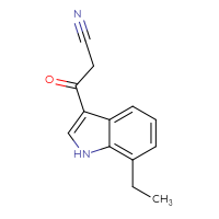 Chemical structure of 3-(7-ethyl-1H-indol-3-yl)-3-oxopropanenitrile - CSSB00000046469