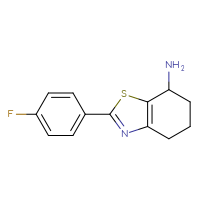 Chemical structure of 2-(4-fluorophenyl)-4,5,6,7-tetrahydro-1,3-benzothiazol-7-amine - CSSB00000752210