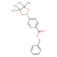 Chemical structure of benzyl 5-(4,4,5,5-tetramethyl-1,3,2-dioxaborolan-2-yl)pyridine-2-carboxylate - CSSB02126088631
