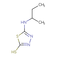 Chemical structure of 5-[(butan-2-yl)amino]-1,3,4-thiadiazole-2-thiol - CSSB00000215088