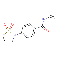 Chemical structure of 4-(1,1-dioxo-1λ⁶,2-thiazolidin-2-yl)-N-methylbenzamide - CSSB00092941365