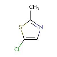 Chemical structure of 5-chloro-2-methyl-1,3-thiazole - CSSB00012181313