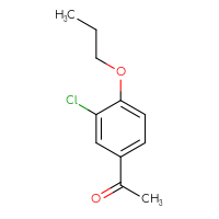 Chemical structure of 1-(3-chloro-4-propoxyphenyl)ethan-1-one - CSSB00011772456