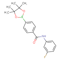 Chemical structure of N-(3-fluorophenyl)-4-(4,4,5,5-tetramethyl-1,3,2-dioxaborolan-2-yl)benzamide - CSSB00160568129