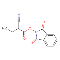 Chemical structure of 1,3-dioxo-2,3-dihydro-1H-isoindol-2-yl 2-cyanobutanoate - CSSB00116216832