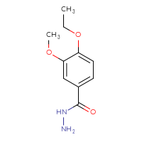 Chemical structure of 4-ethoxy-3-methoxybenzohydrazide - CSSB00000184587
