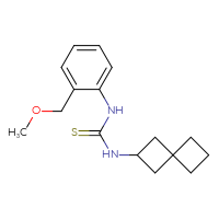 Chemical structure of 1-[2-(methoxymethyl)phenyl]-3-{spiro[3.3]heptan-2-yl}thiourea - CSSB01039322948