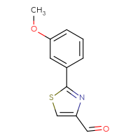 Chemical structure of 2-(3-methoxyphenyl)-1,3-thiazole-4-carbaldehyde - CSSB00000184859