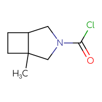 Chemical structure of 1-methyl-3-azabicyclo[3.2.0]heptane-3-carbonyl chloride - CSSB02125974496
