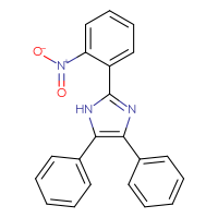 Chemical structure of 2-(2-nitrophenyl)-4,5-diphenyl-1H-imidazole - CSSB00160269002