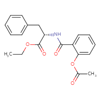 Chemical structure of ethyl (2S)-2-{[2-(acetyloxy)phenyl]formamido}-3-phenylpropanoate - CSSB14823777714