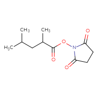 Chemical structure of 2,5-dioxopyrrolidin-1-yl 2,4-dimethylpentanoate - CSSB00123876609